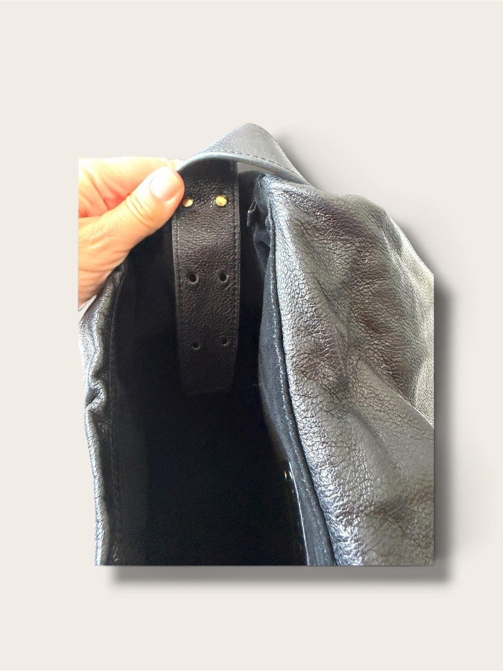 Mayle Black Pleated Leather Shoulder Bag - Picture 14 of 15
